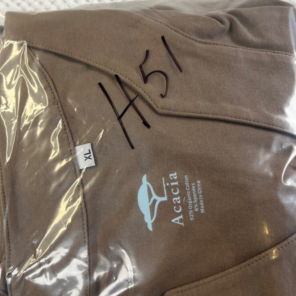 Acacia Willa P Women's Brown V Neck 3/4 Sleeve Dress‎ with Embroidered Trim XL - Picture 9 of 9